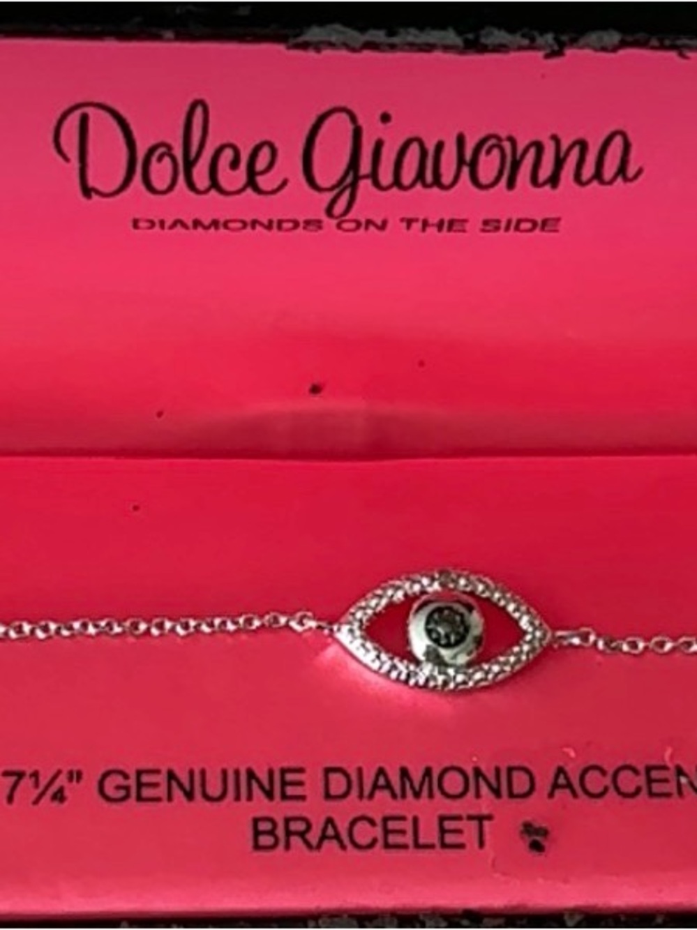 Dolce Giavanna Evil Eye Diamond Bracelet NWT
